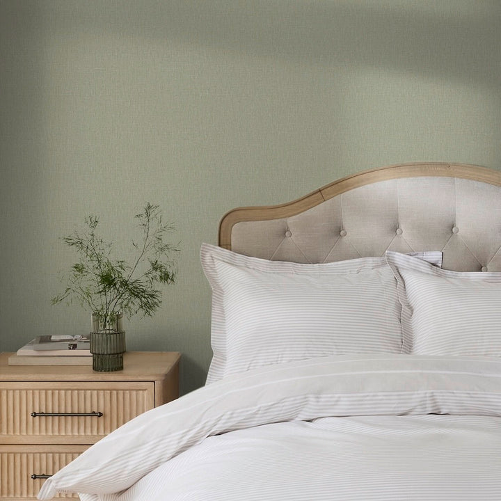 Next Sage Linen Look Wallpaper
