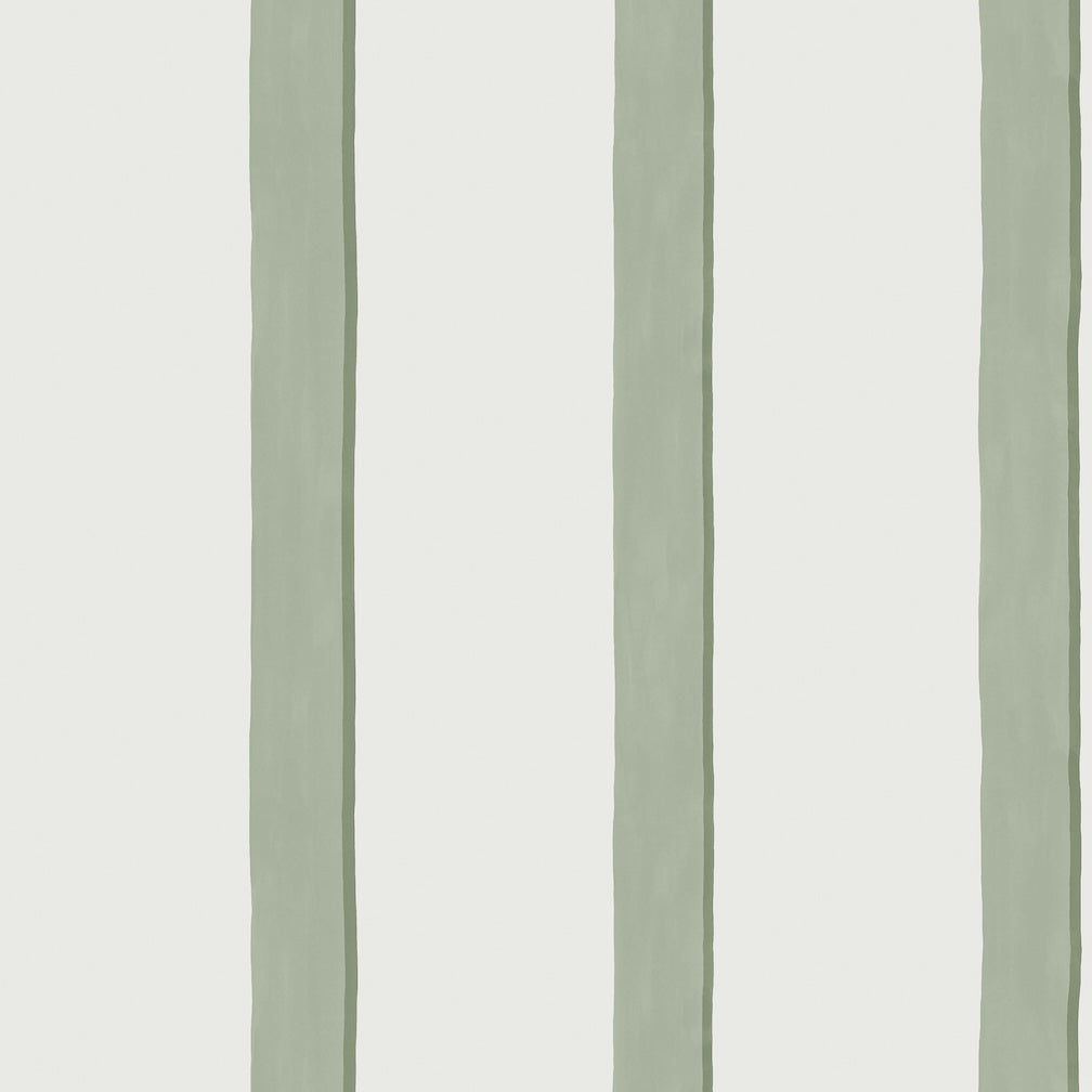 Next Green Painted Stripe Wallpaper