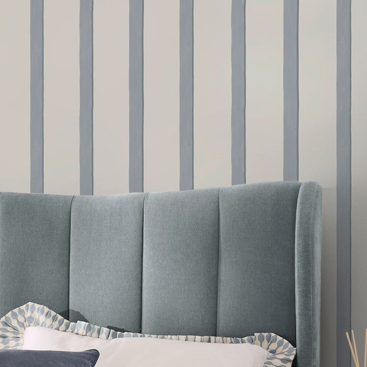 Next Blue Painted Stripe Wallpaper