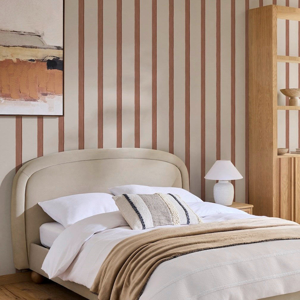 Next Rust Painted Stripe Wallpaper