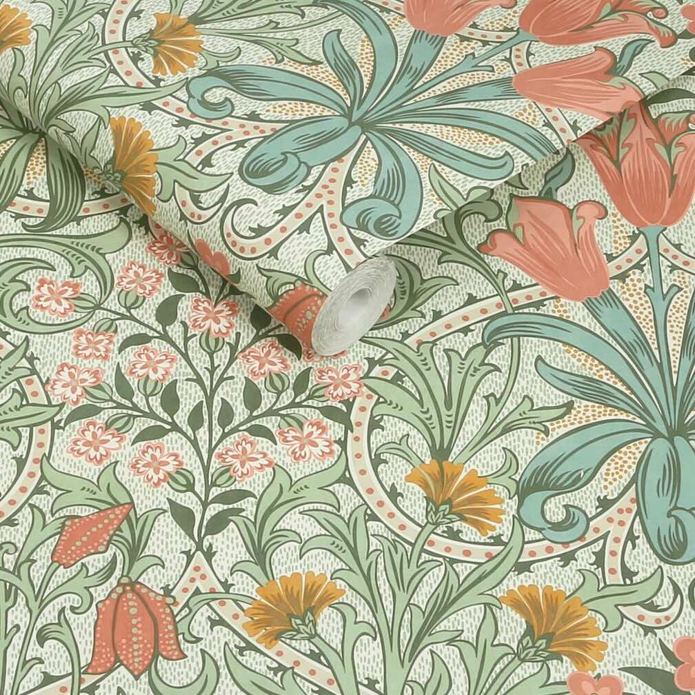 William Morris Woodland Weeds Spring Garden Wallpaper