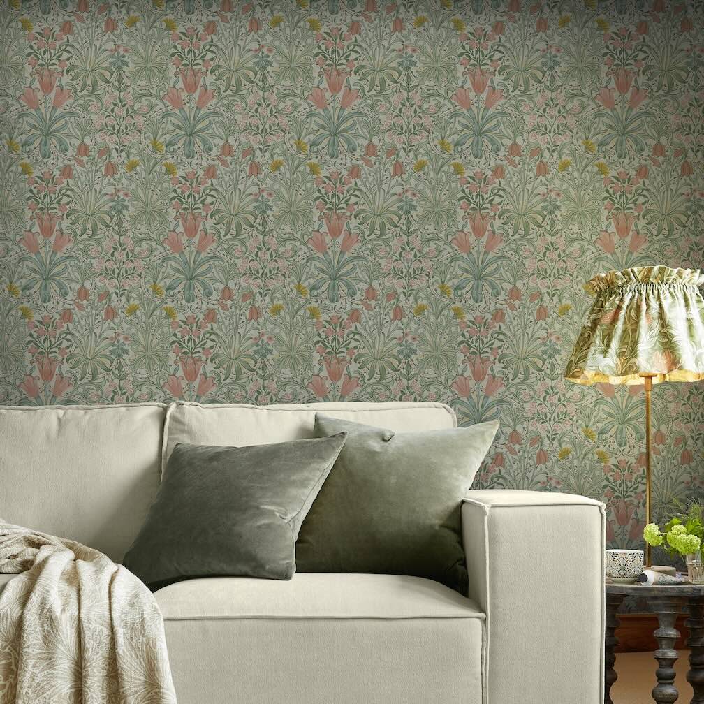 William Morris Woodland Weeds Spring Garden Wallpaper