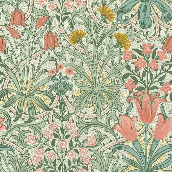William Morris Woodland Weeds Spring Garden Wallpaper