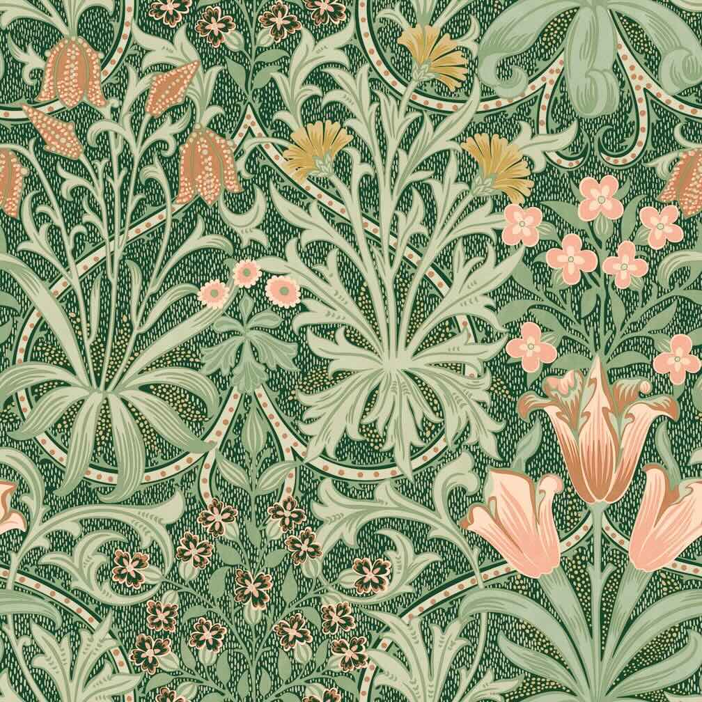William Morris Woodland Weeds Forest Wallpaper
