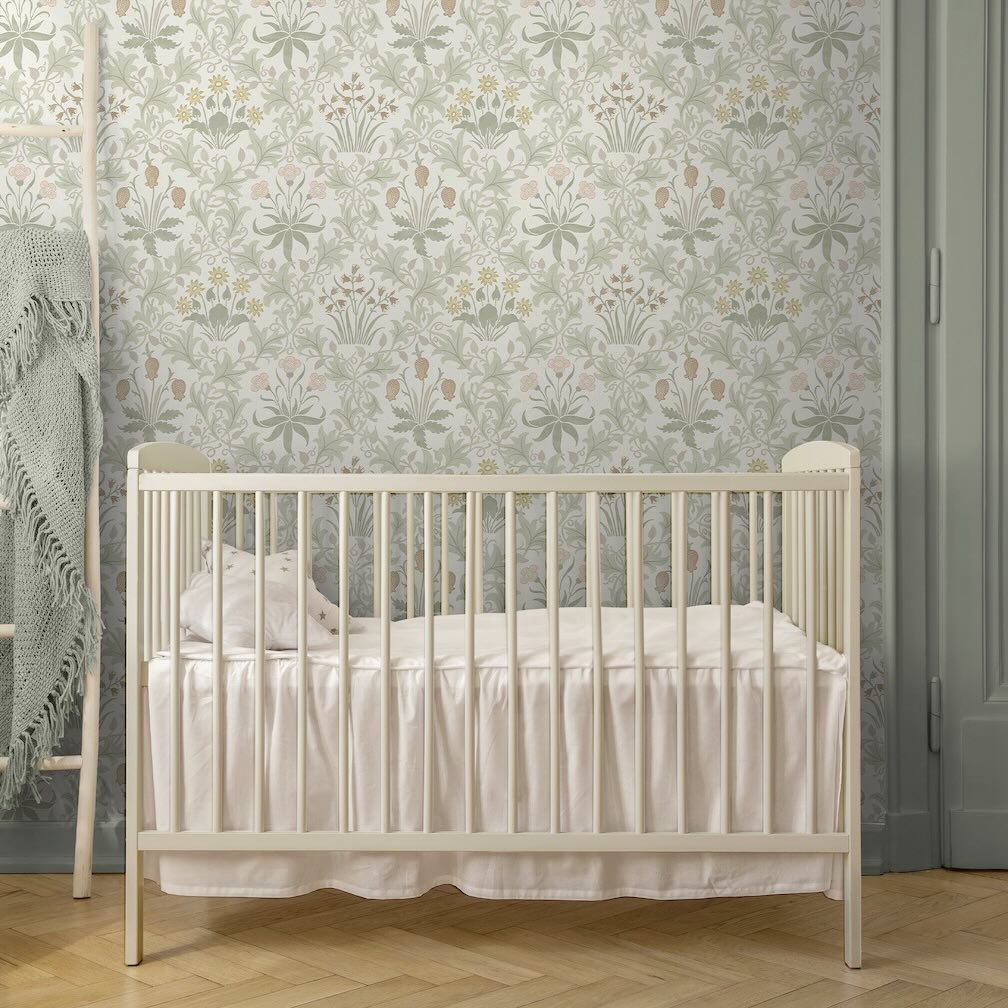 William Morris Celandine Spring Peony & Sage Wallpaper