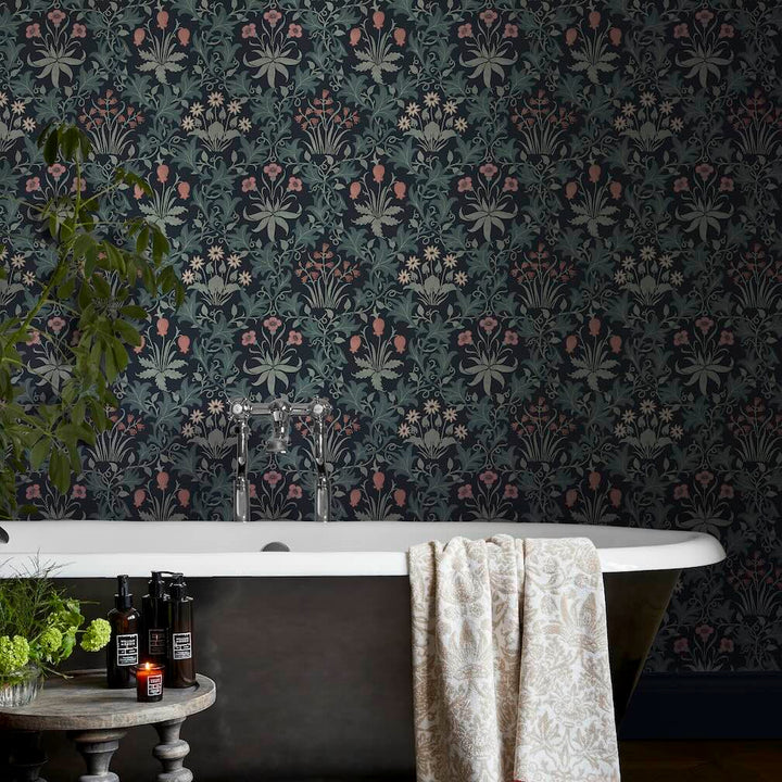 William Morris Celandine Midnight Wallpaper