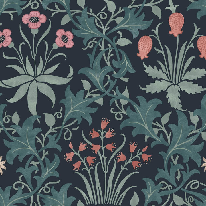 William Morris Celandine Midnight Wallpaper