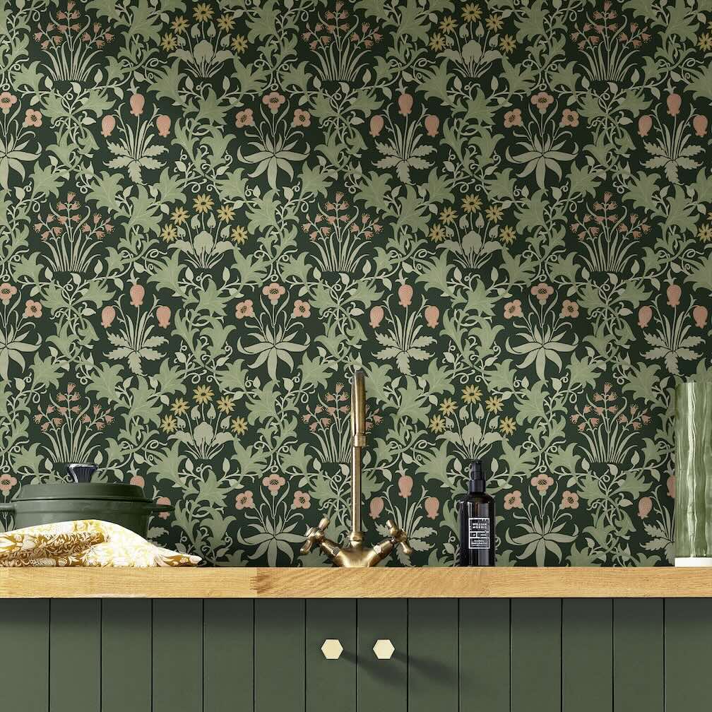 William Morris Celandine Forest Wallpaper