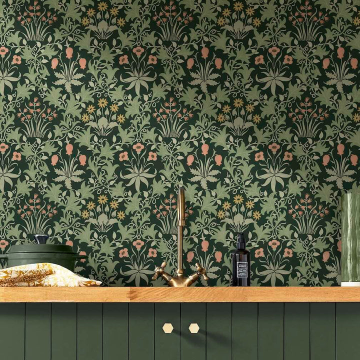 William Morris Celandine Forest Wallpaper