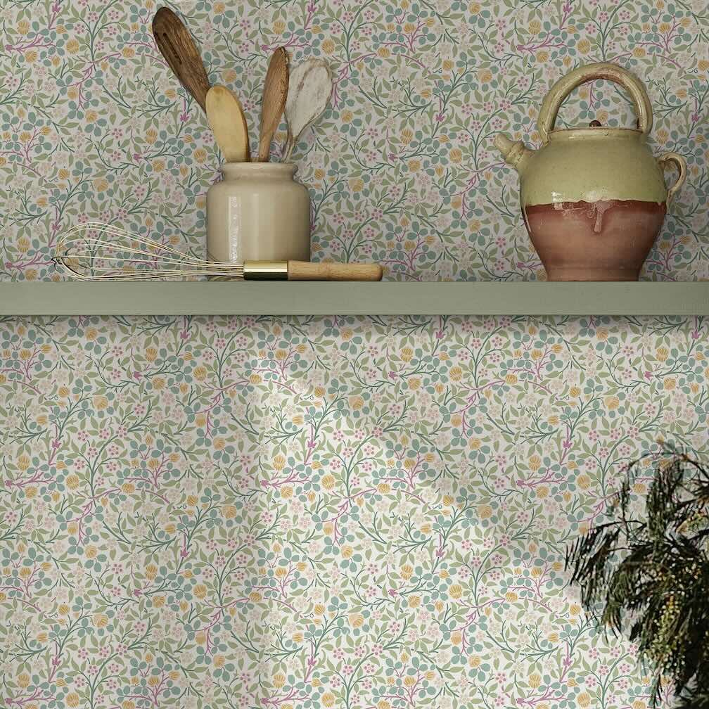 William Morris Clover Spring Garden Wallpaper