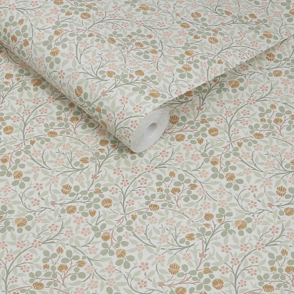 William Morris Clover Spring Peony & Sage Wallpaper