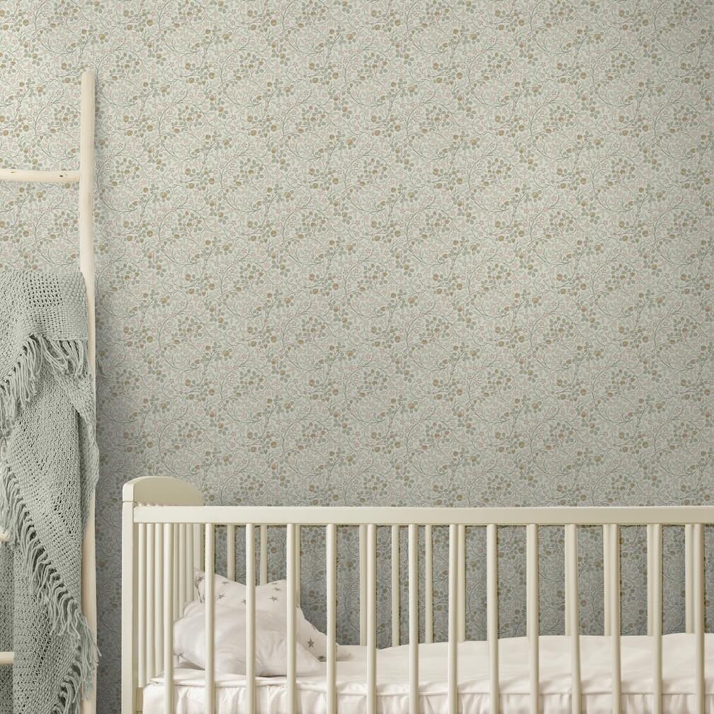 William Morris Clover Spring Peony & Sage Wallpaper