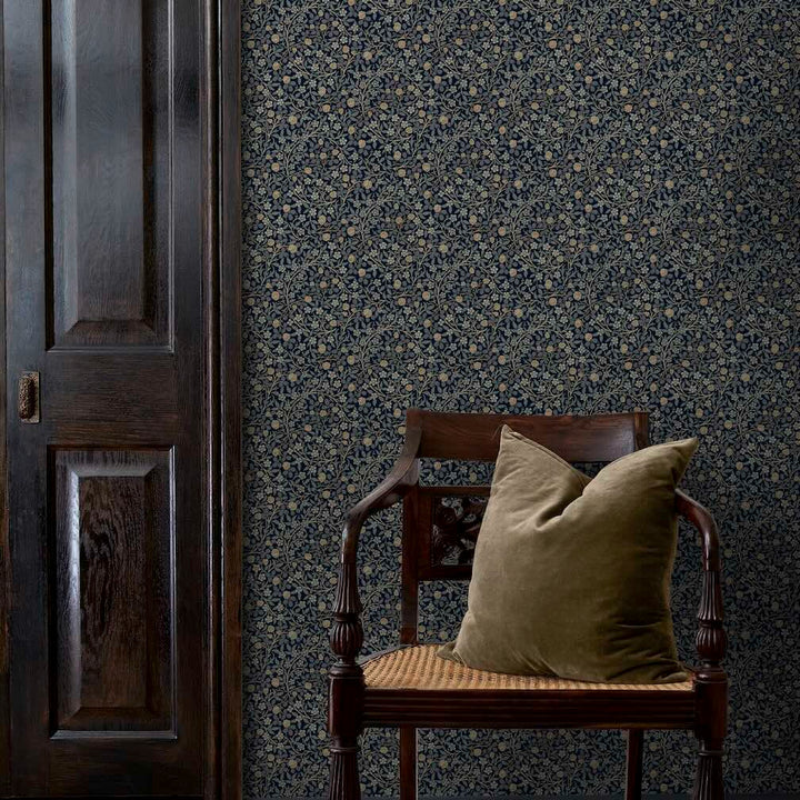 William Morris Clover Midnight Wallpaper