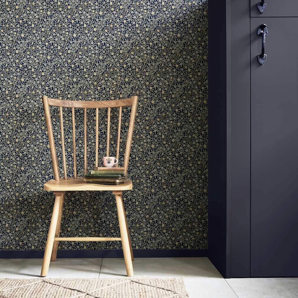 William Morris Clover Midnight Wallpaper
