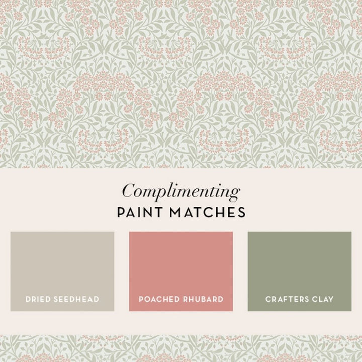 William Morris Michaelmas Daisy Peony & Sage Wallpaper