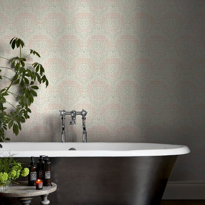 William Morris Michaelmas Daisy Peony & Sage Wallpaper