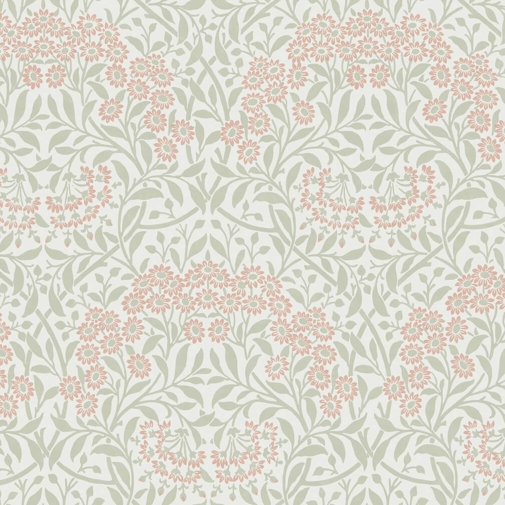 William Morris Michaelmas Daisy Peony & Sage Wallpaper