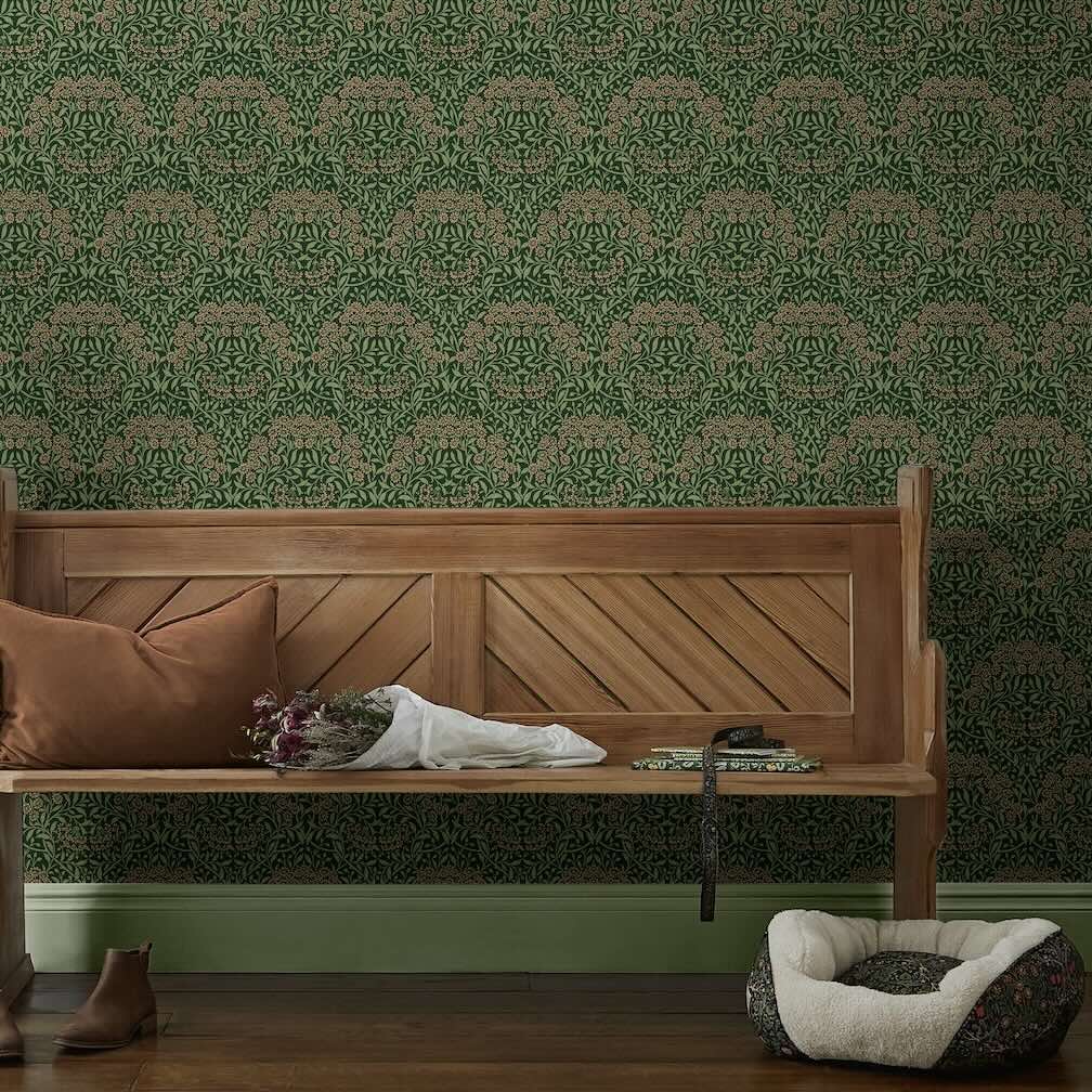 William Morris Michaelmas Daisy Forest Wallpaper