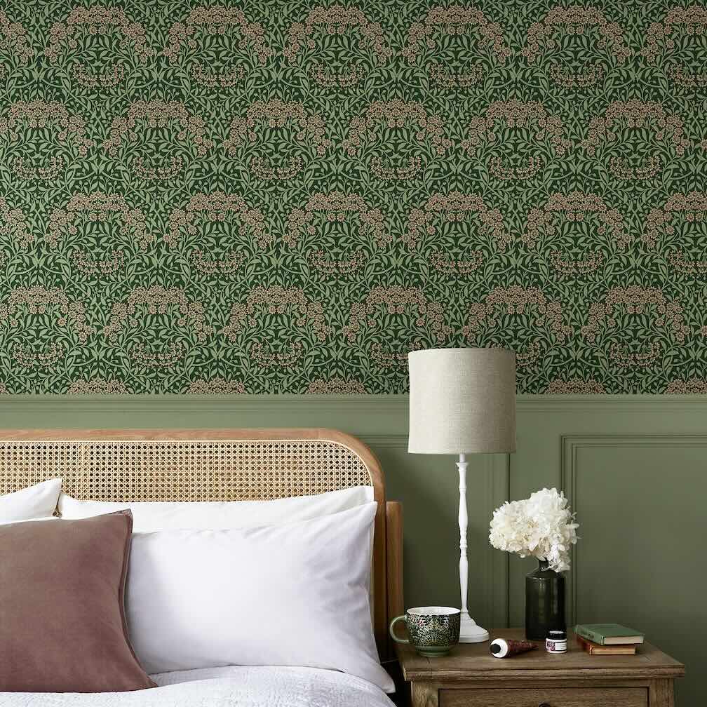 William Morris Michaelmas Daisy Forest Wallpaper