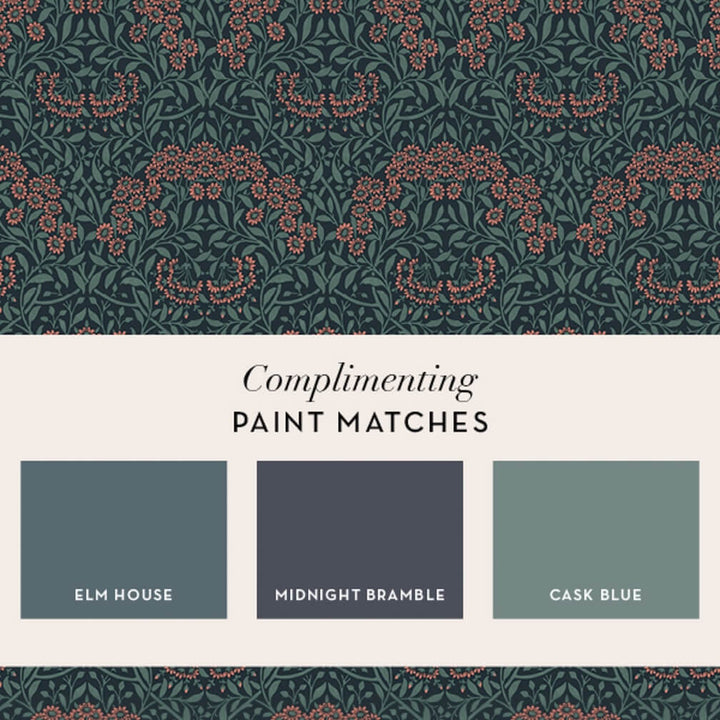 William Morris Michaelmas Daisy Midnight Wallpaper