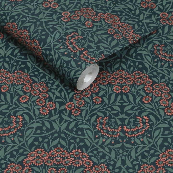 William Morris Michaelmas Daisy Midnight Wallpaper