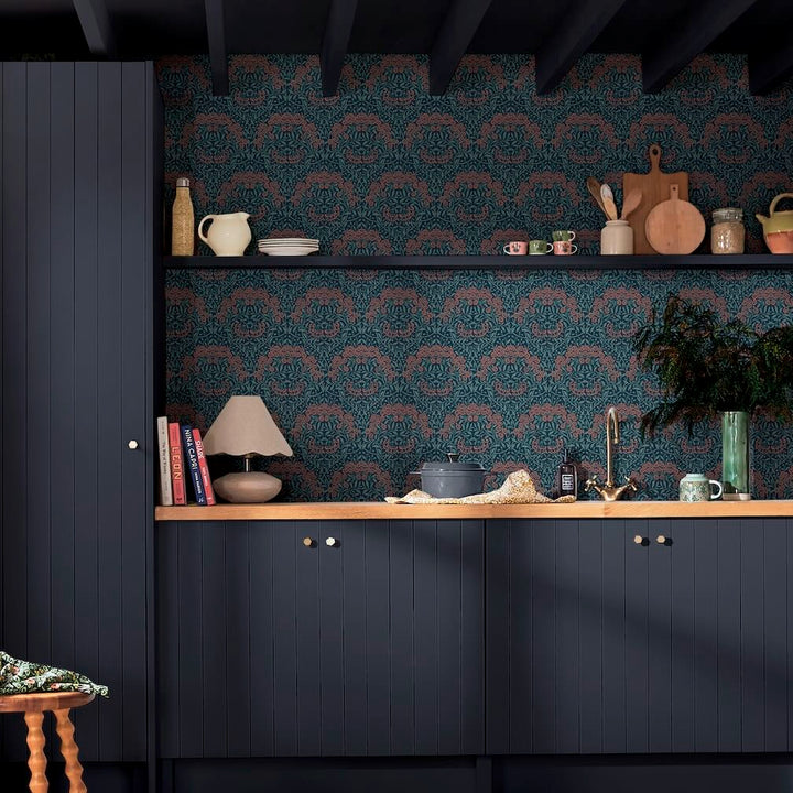William Morris Michaelmas Daisy Midnight Wallpaper