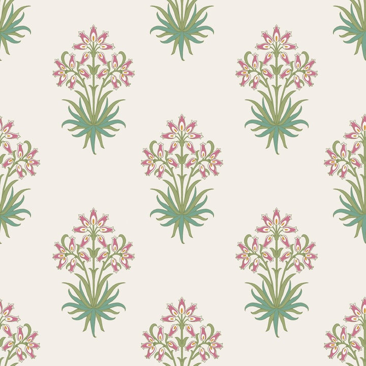 William Morris Hyacinth Flower Pink Cedar Wallpaper