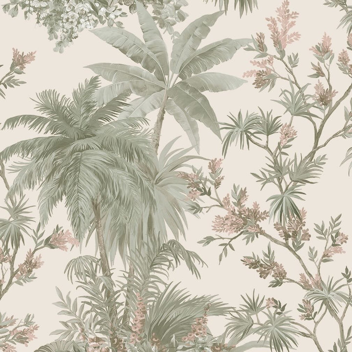 Boutique Bali Sage & Rose Wallpaper