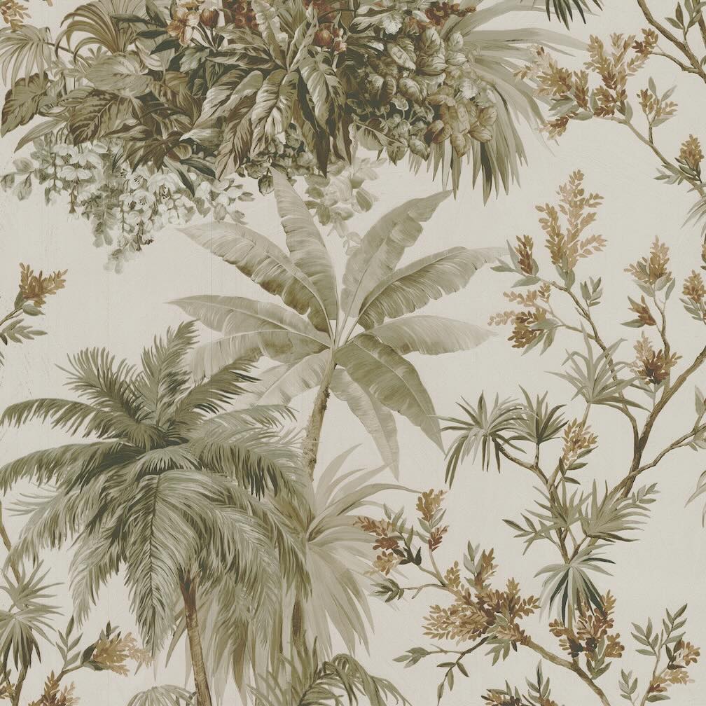 Boutique Bali Sage & Gold Wallpaper
