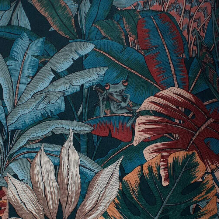 Muriva Lush Forest Teal Metallic Wallpaper