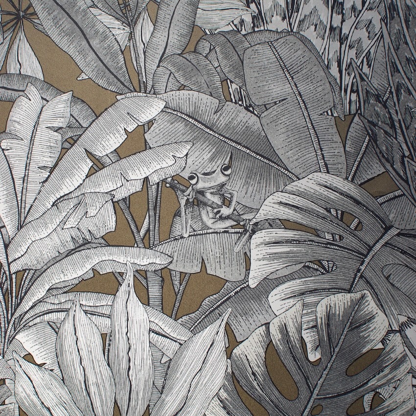 Muriva Lush Forest Gold Metallic Wallpaper