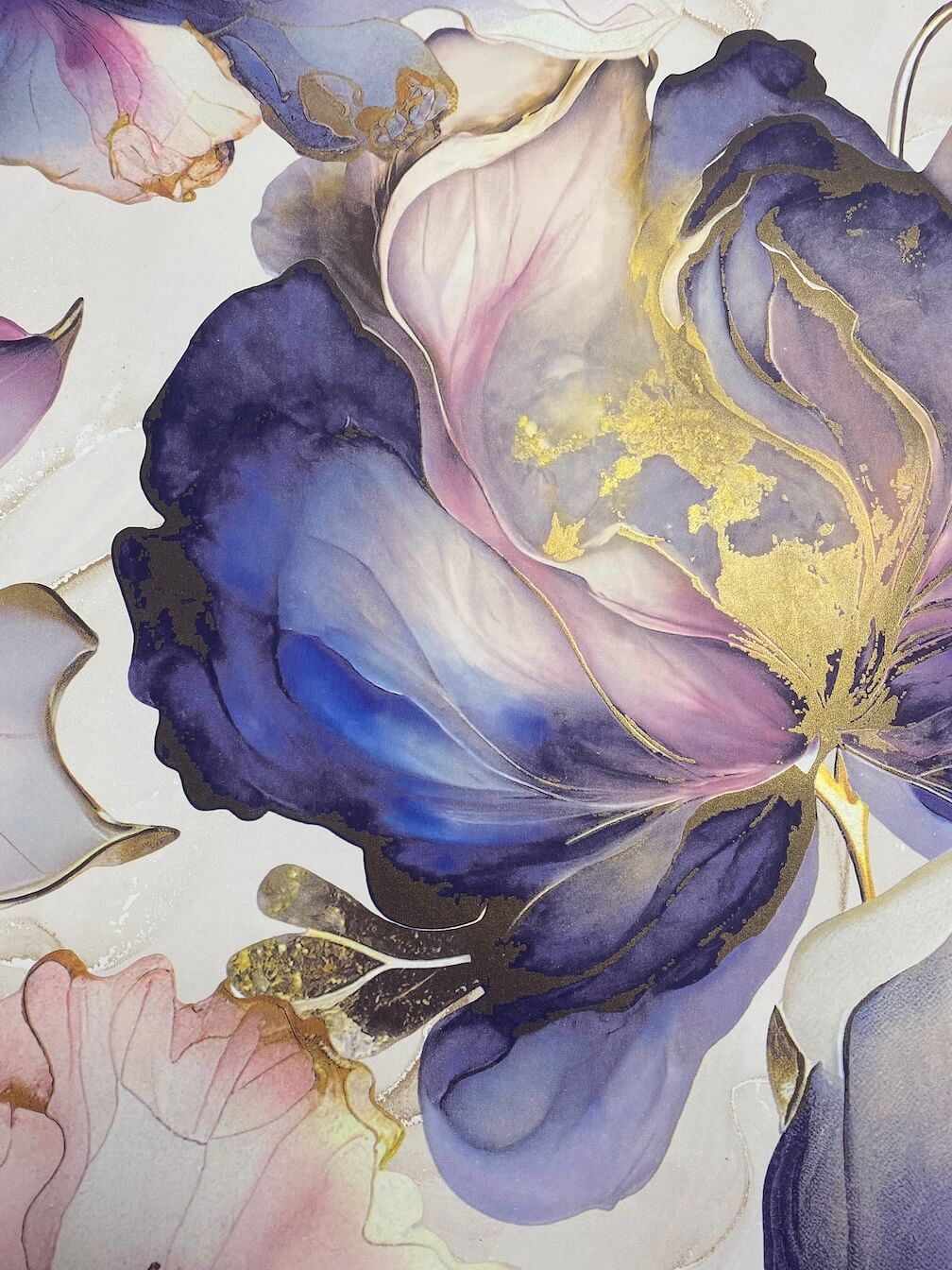 Muriva Elysian Floral  Multi/Gold Metallic Wallpaper
