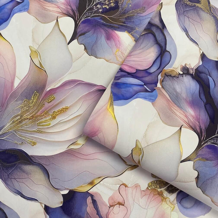 Muriva Elysian Floral  Multi/Gold Metallic Wallpaper