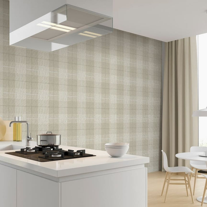 Arthouse Country Tartan Taupe Wallpaper