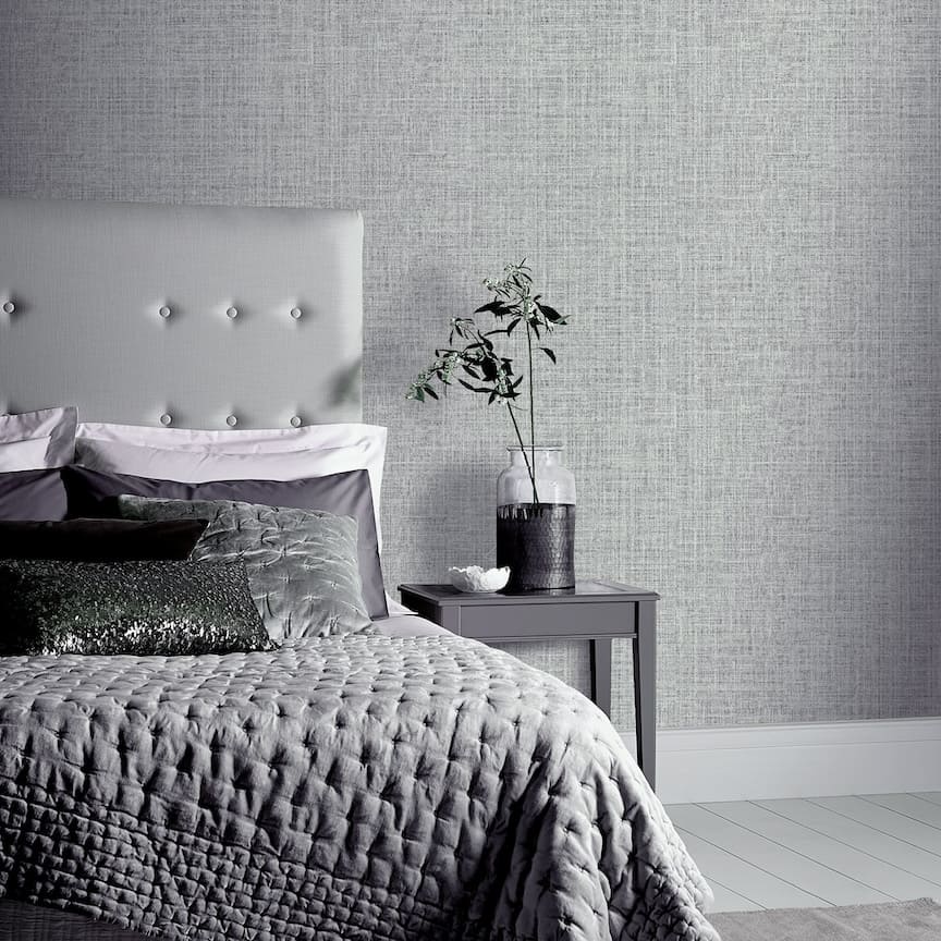 Arthouse Luxe Hessian Mid Grey Wallpaper