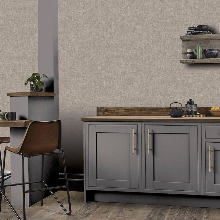 Arthouse Luxe Hessian Mink Wallpaper