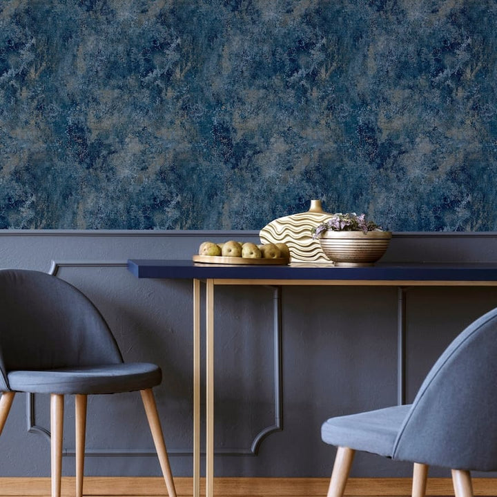 Arthouse Modern Raffia Navy & Natural Wallpaper