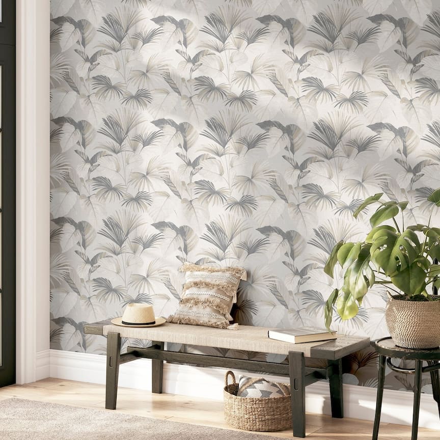 Arthouse Palm Grove Natural Wallpaper