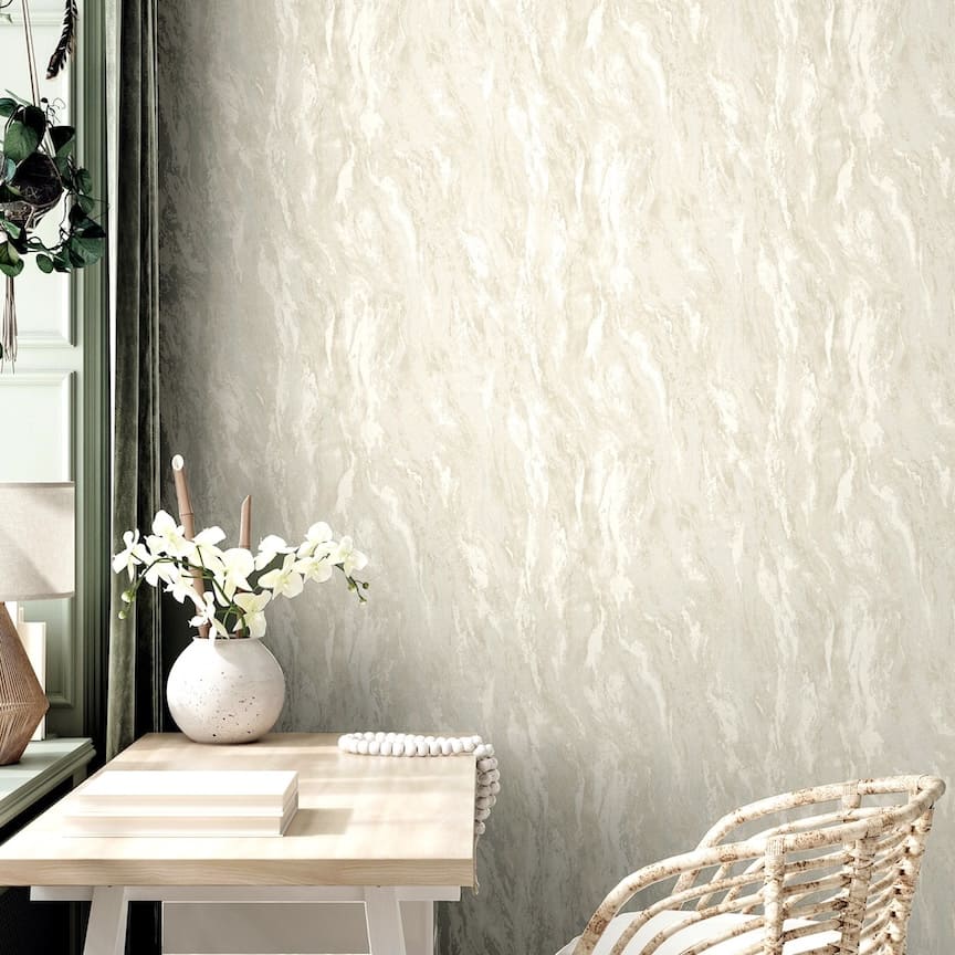 Arthouse Luxe Texture Pearl Wallpaper