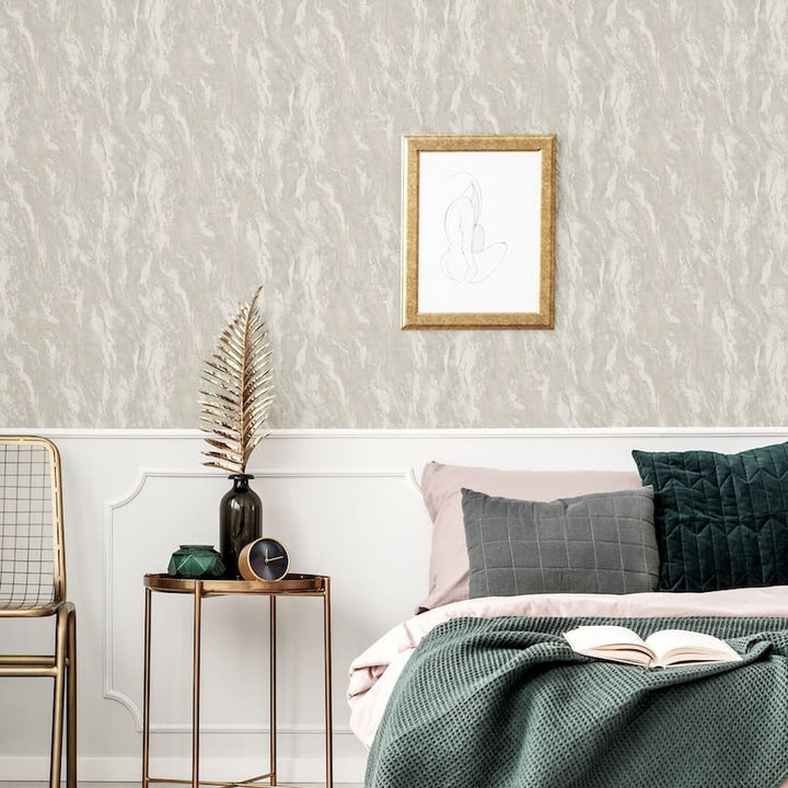 Arthouse Luxe Texture Soft Silver Wallpaper