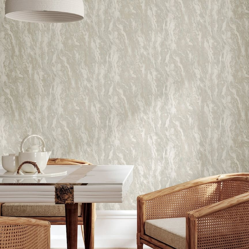 Arthouse Luxe Texture Soft Silver Wallpaper