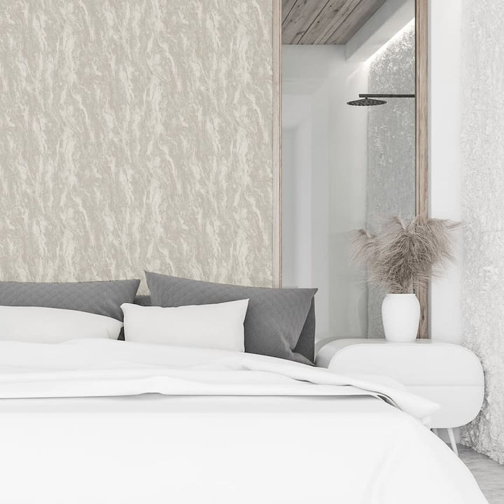 Arthouse Luxe Texture Soft Silver Wallpaper