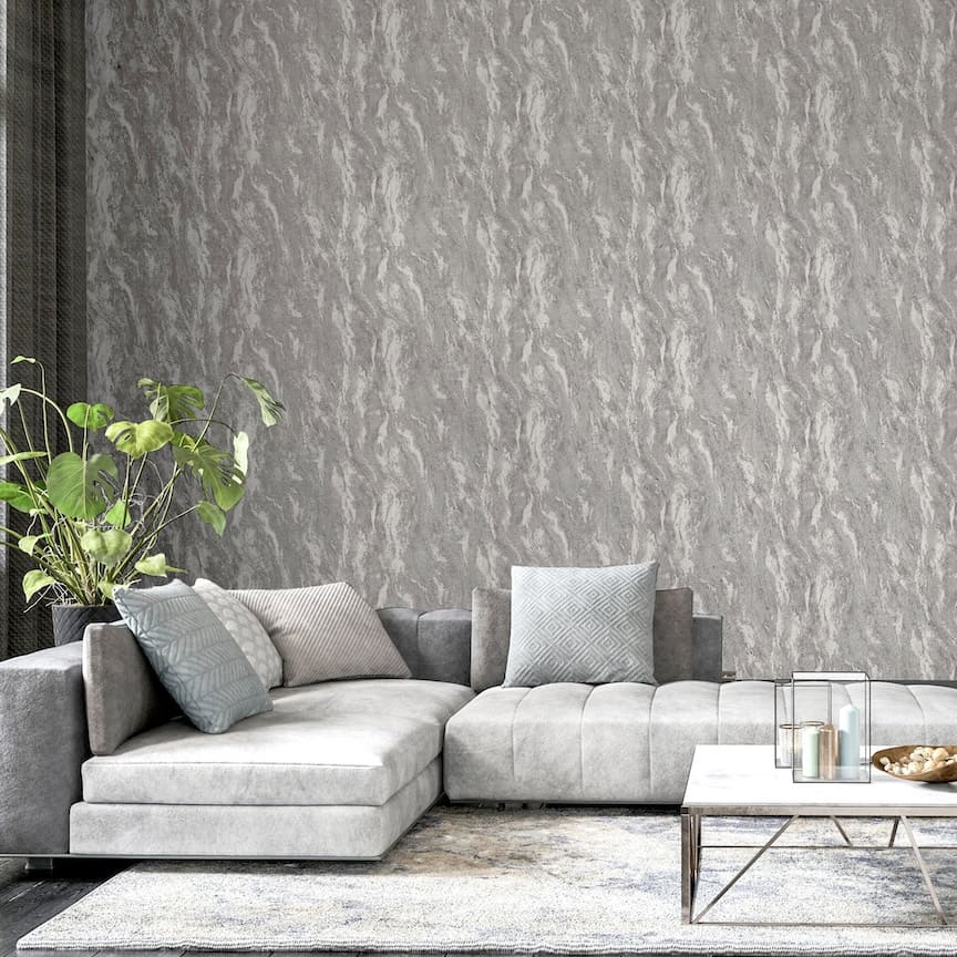Arthouse Luxe Texture Pewter Wallpaper