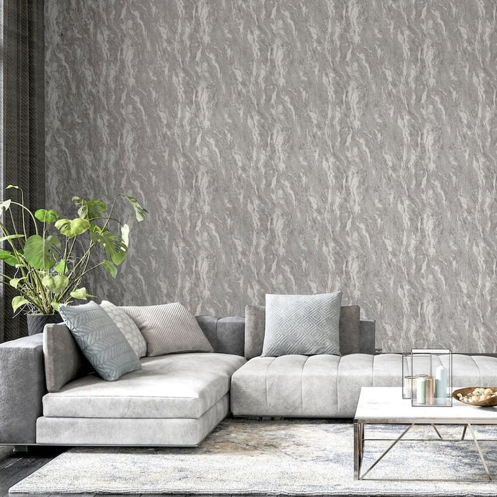 Arthouse Luxe Texture Pewter Wallpaper