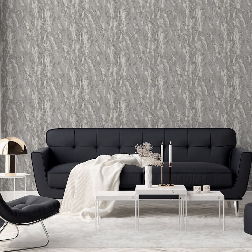 Arthouse Luxe Texture Pewter Wallpaper