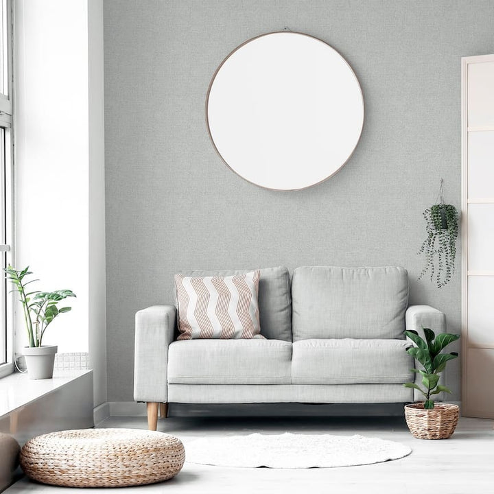 Arthouse Luxury Plain Grey Wallpaper