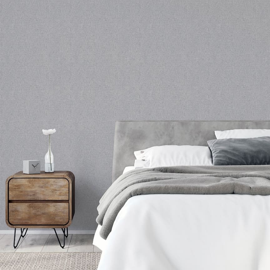 Arthouse Luxury Plain Grey Wallpaper