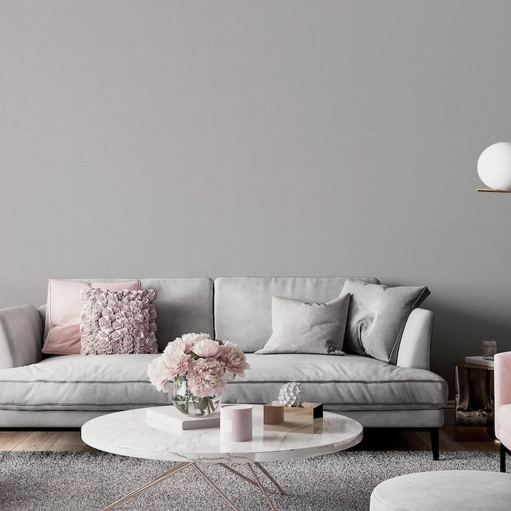 Arthouse Luxury Plain Soft Silver Wallpaper