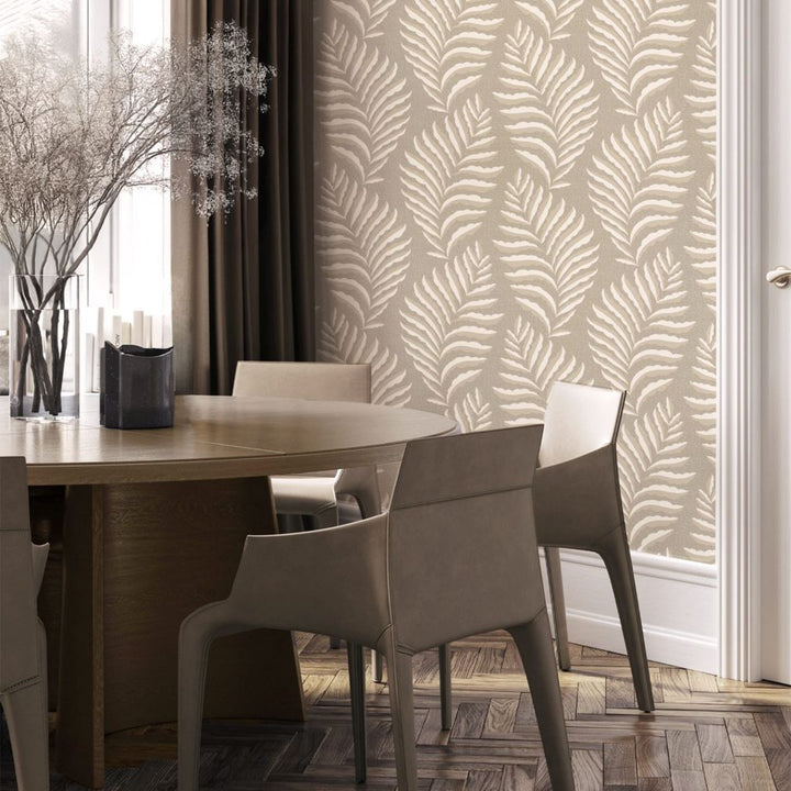 Belgravia Langdale Leaf Beige Wallpaper
