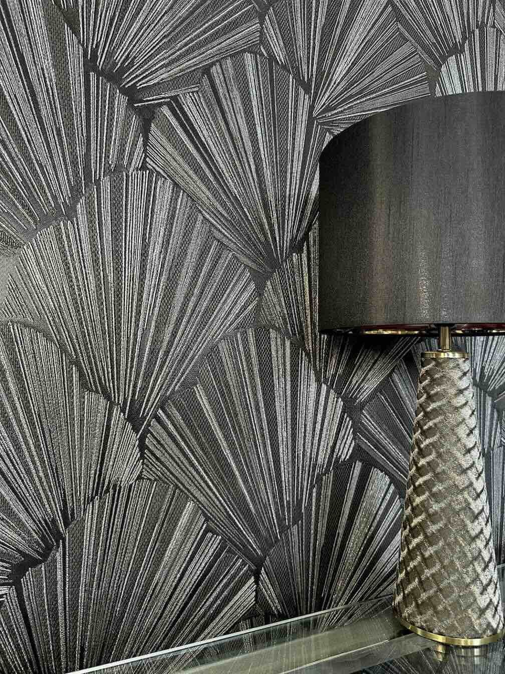 Belgravia Allegra Geometric Black Wallpaper